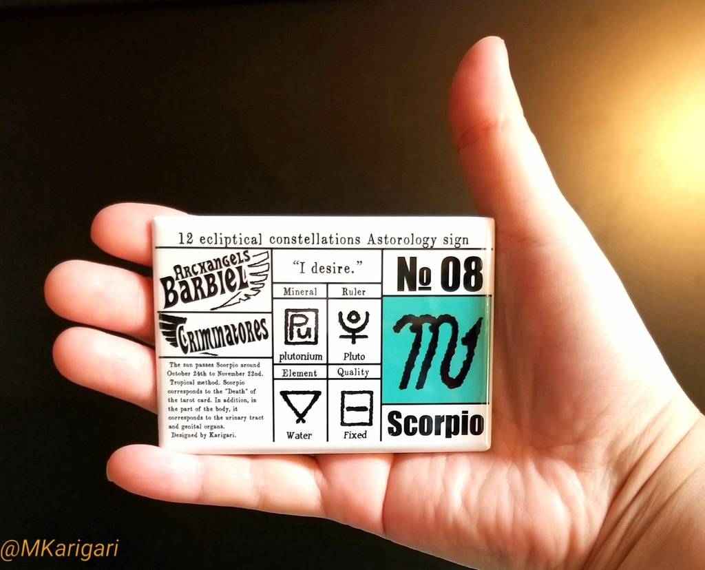 【自家発送】12星座スクエア缶バッジ