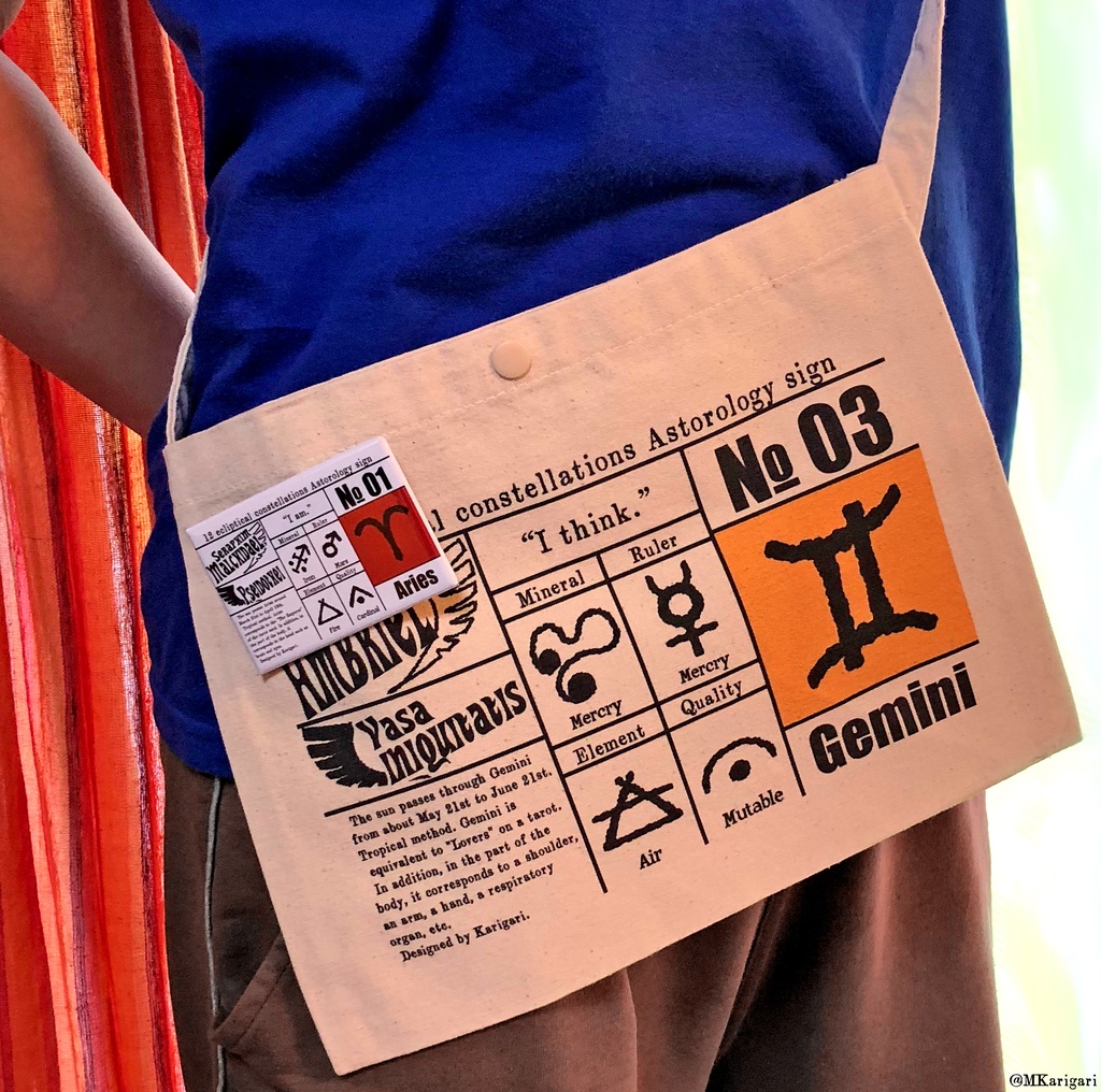 【自家発送】12星座スクエア缶バッジ