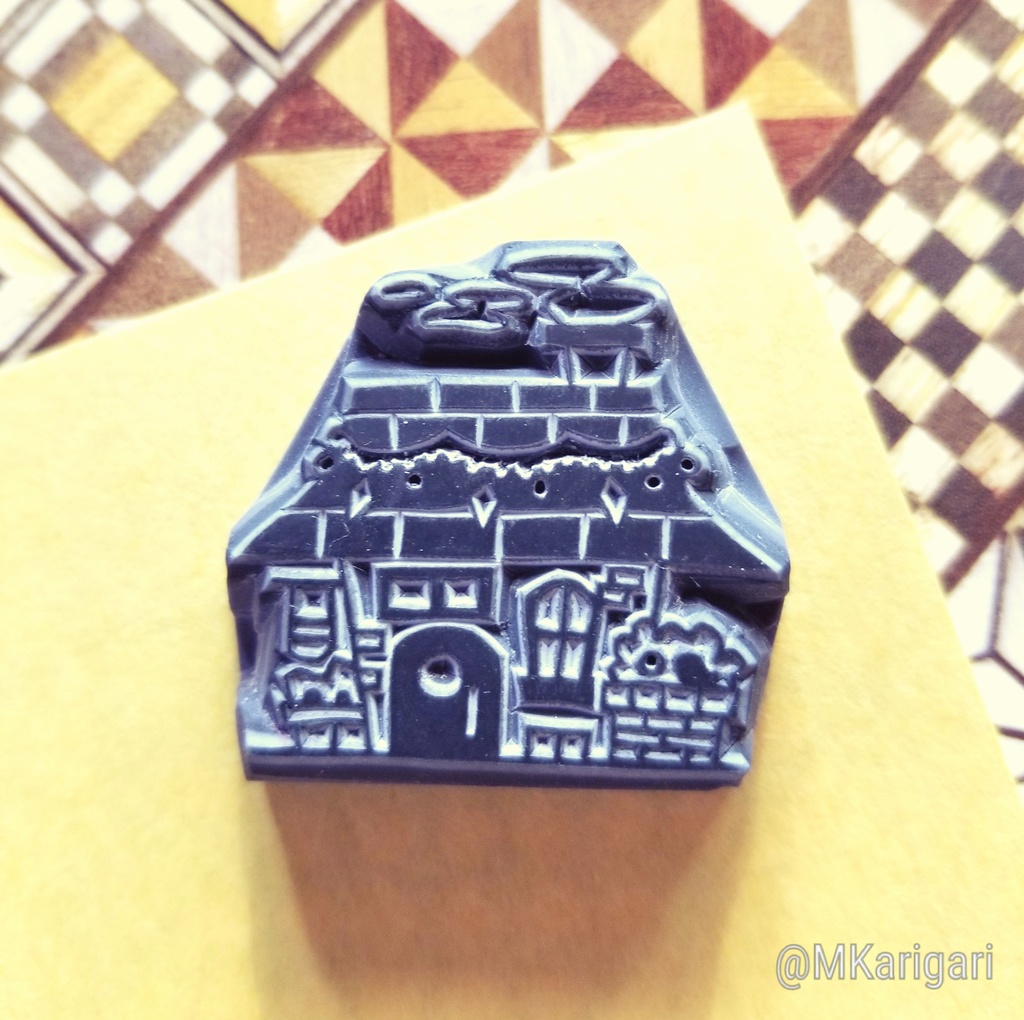 【全3種】消しゴムスタンプ:クリスマスハウス