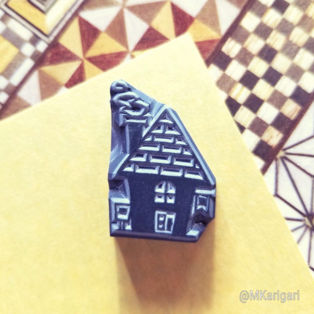 【全3種】消しゴムスタンプ:クリスマスハウス