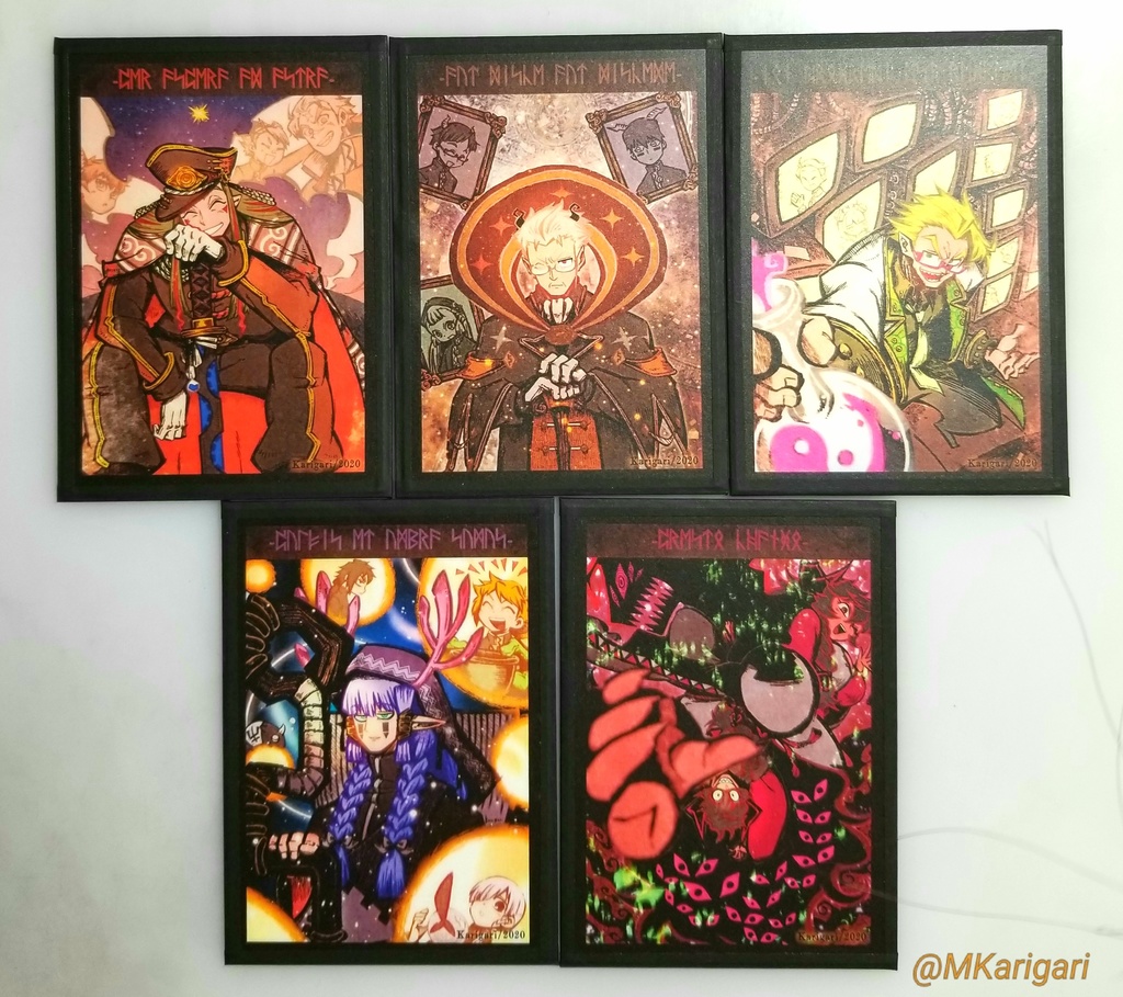 【自家発送】創作キャライラストカード:天体シリーズ