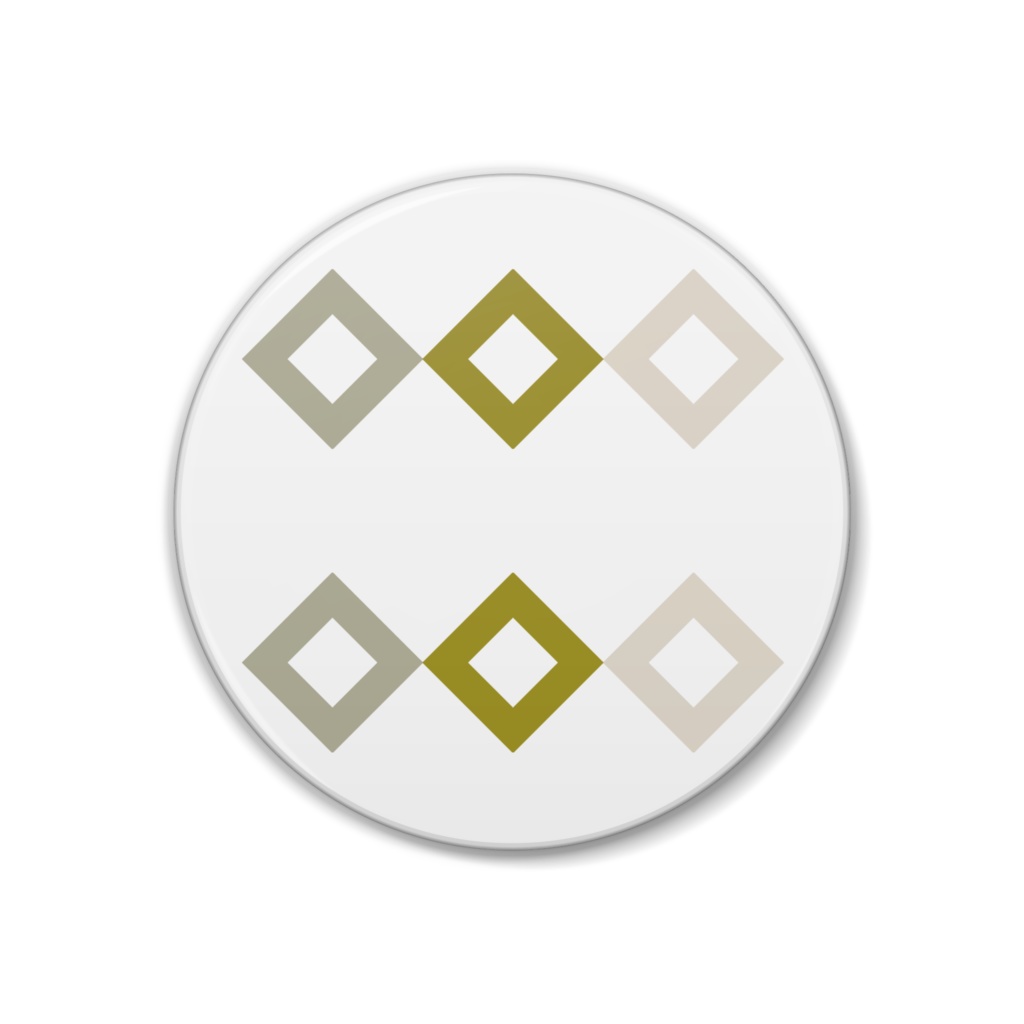 トリコロール缶バッジ：リンドウ