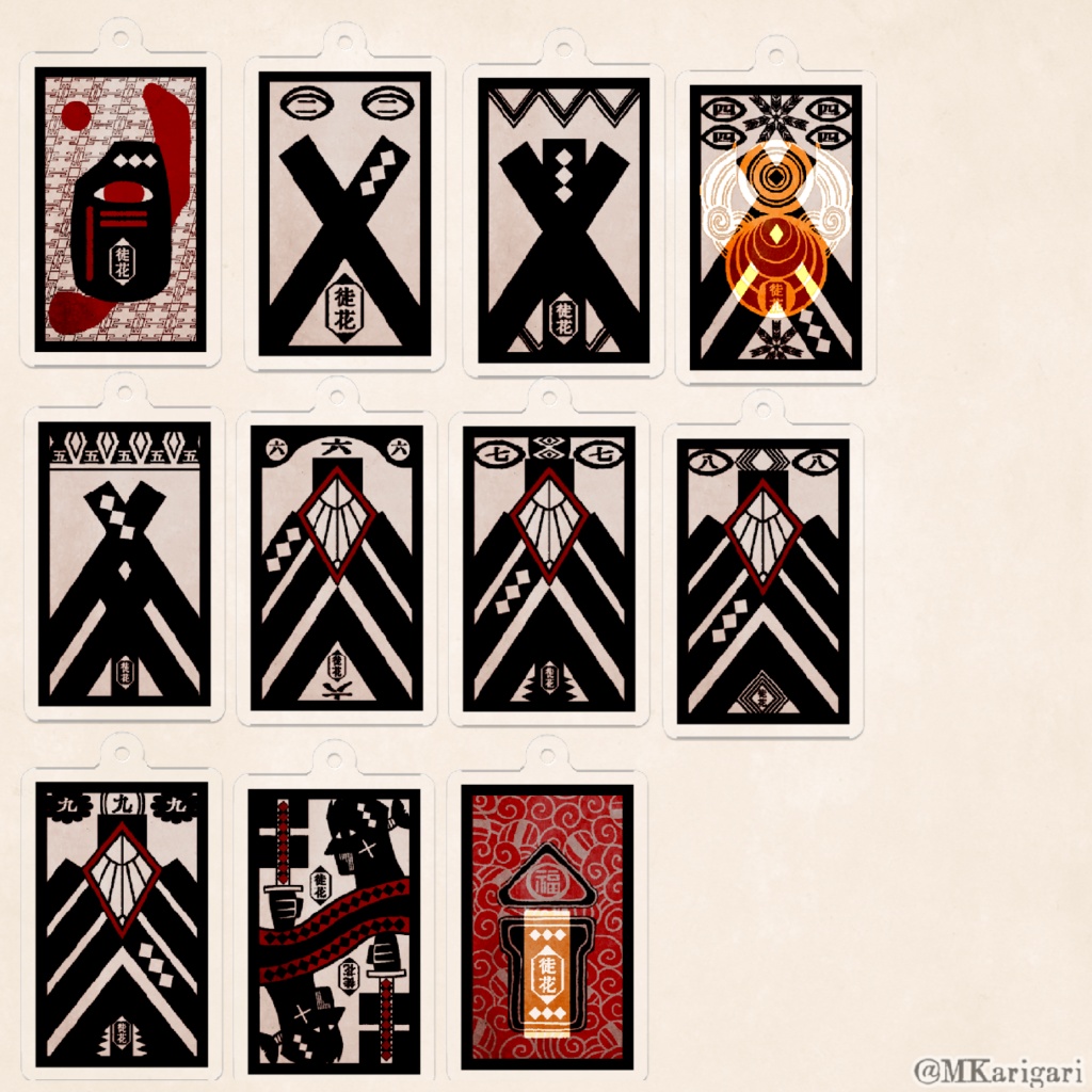 【全11種】株札アクキー:徒花社中