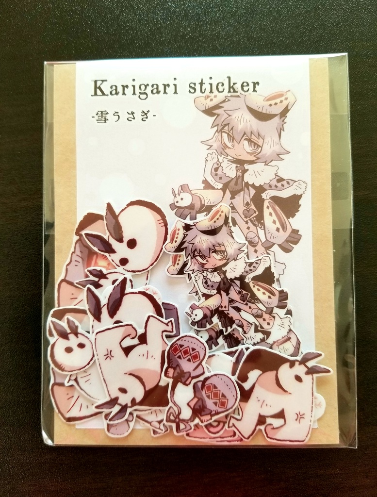 フレークシール:雪うさぎ