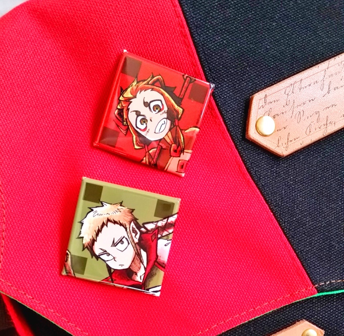 【自家発送分/全2種】シュロ&リンドウ缶バッジ