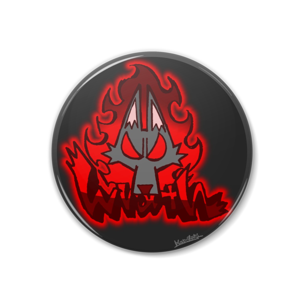 缶バッジ◆7×7名前ロゴ 悪魔サイド