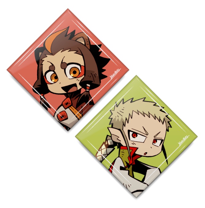 缶バッジ◆シュロとリンドウ