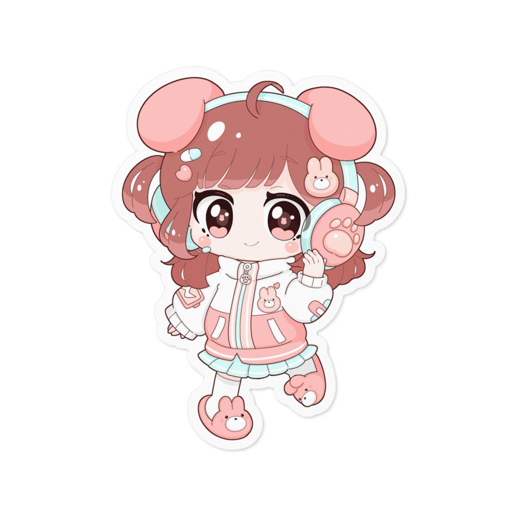 ひぃちゃんステッカー(桃)