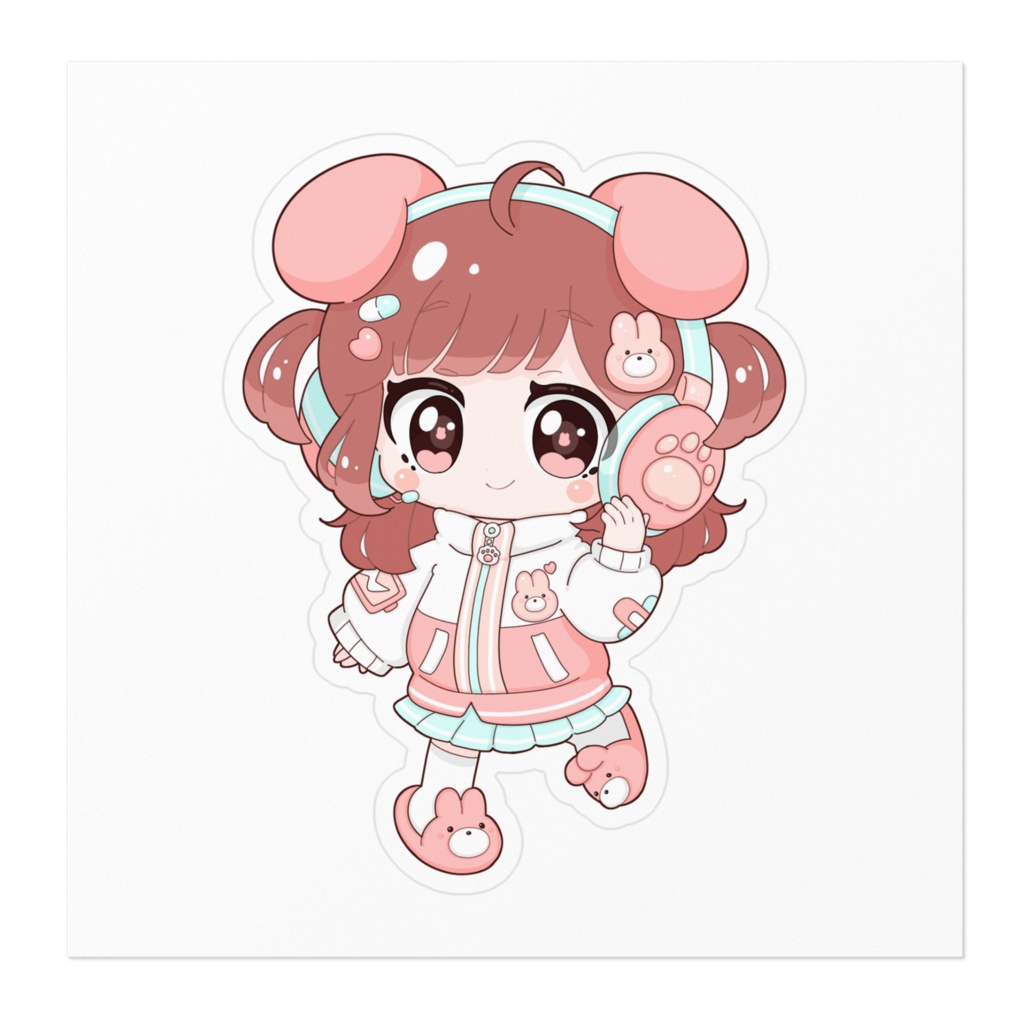 ひぃちゃんステッカー(桃)