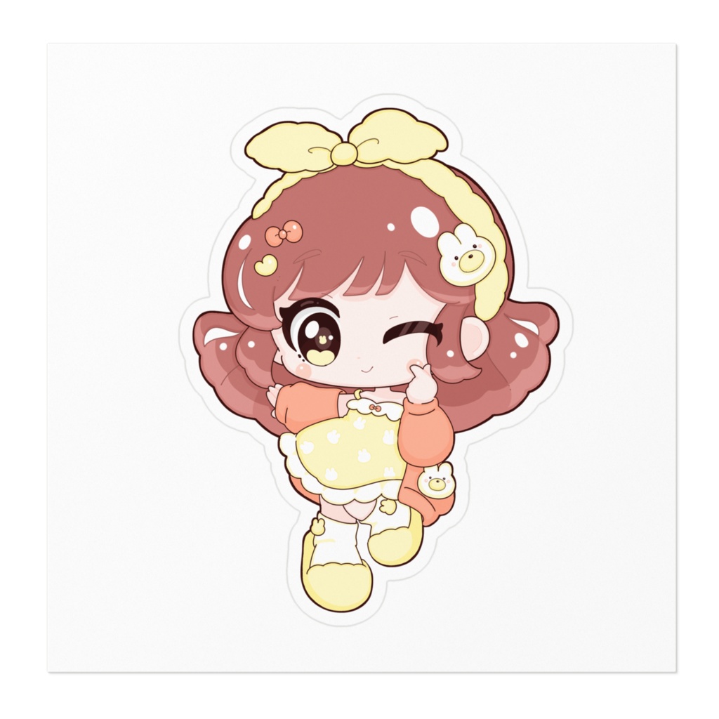 ひぃちゃんステッカー(黄色)
