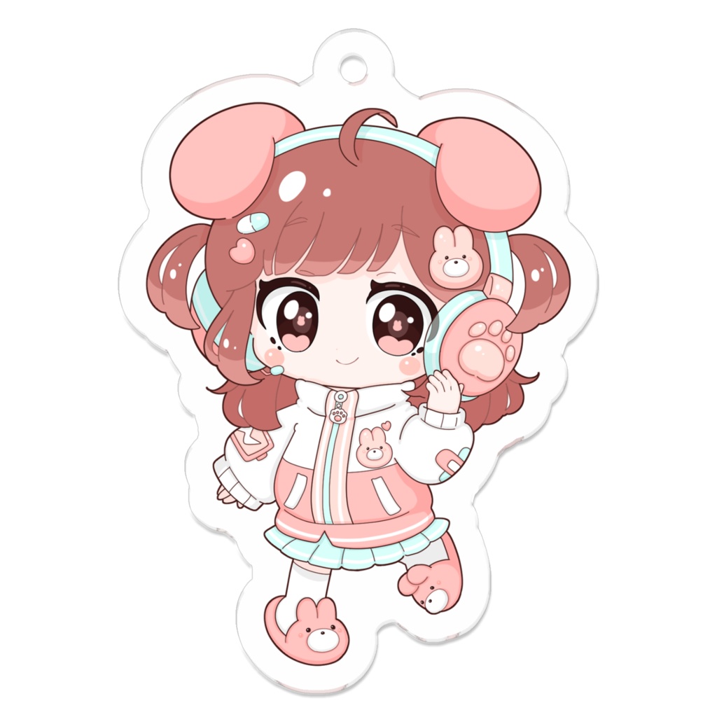 アクリルキーホルダー（桃）