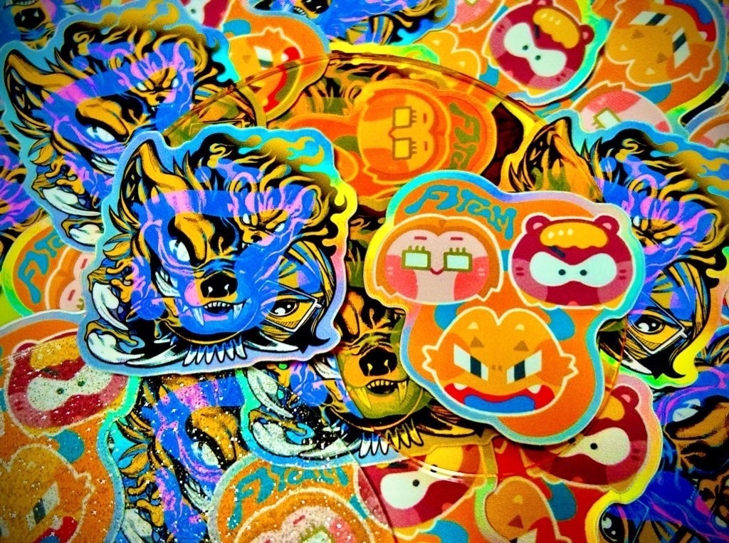 F▷TEAM animal sticker