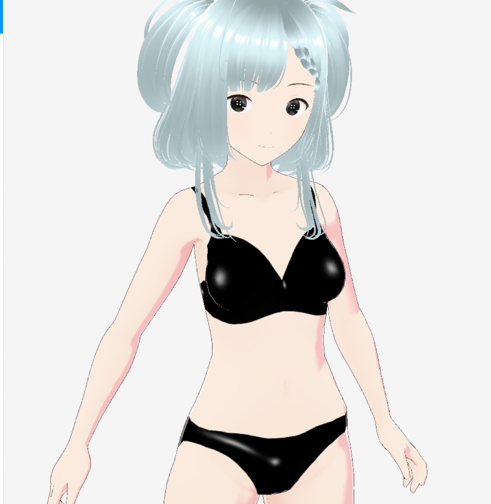 Vroid Shiny Leather Lingerie Set / Bra & Panty Set | Free To Use | Commercial Use Allowed