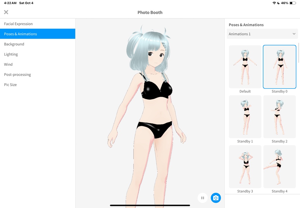 Vroid Shiny Leather Lingerie Set / Bra & Panty Set | Free To Use | Commercial Use Allowed