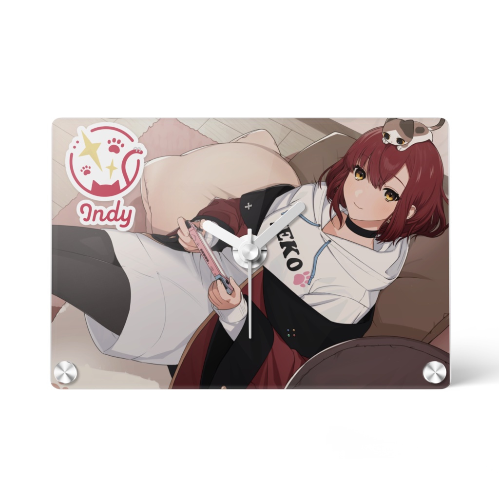 【くつろぎディー】アクリル時計（148×100mm）