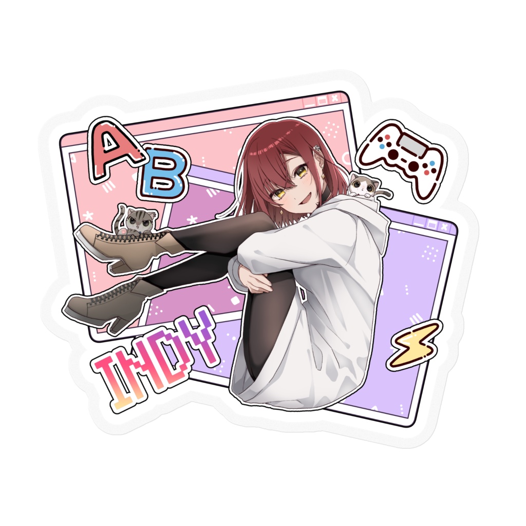 【2周年記念グッズ】ステッカーA(100mm×100mm)