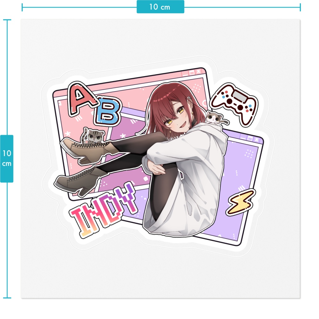 【2周年記念グッズ】ステッカーA(100mm×100mm)