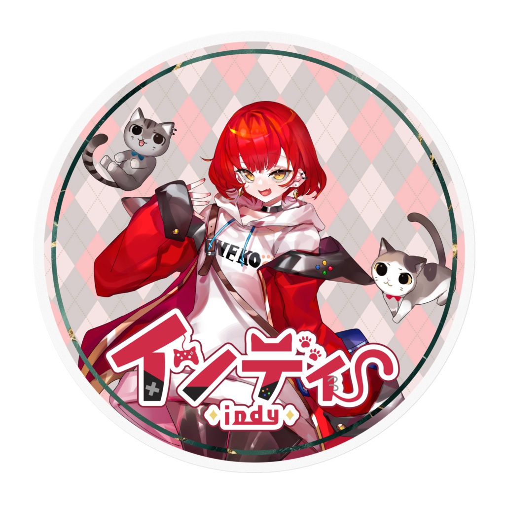 【2周年記念グッズ】ステッカーB(100mm×100mm)