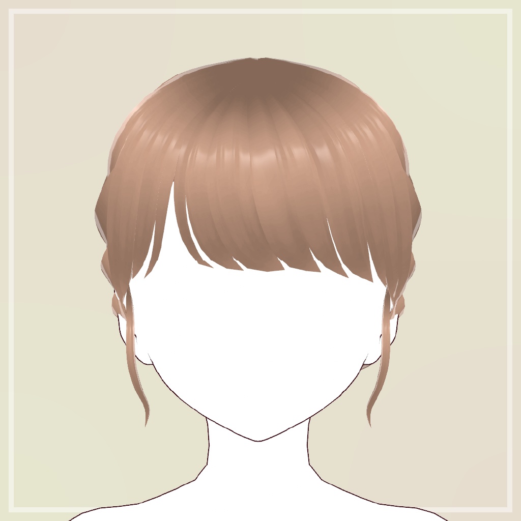 編み込みまとめ髪【VRoid】