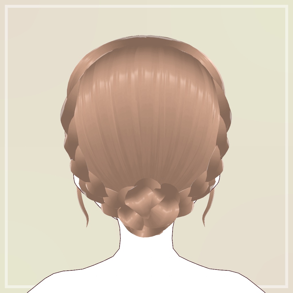 編み込みまとめ髪【VRoid】