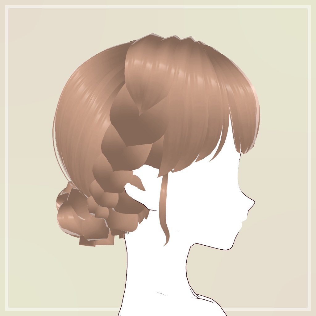 編み込みまとめ髪【VRoid】