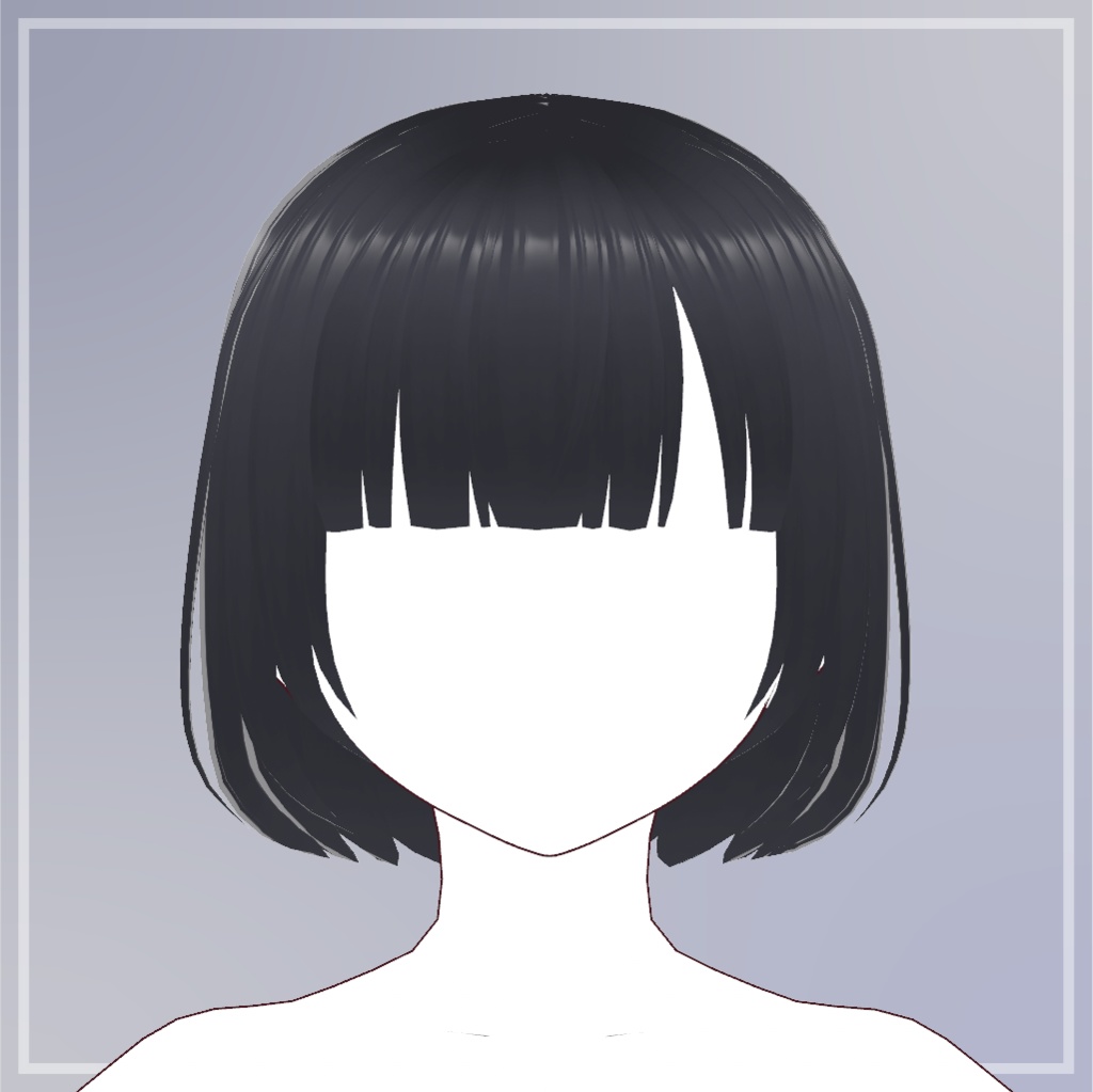 ぱっつん内巻きボブ【VRoid】