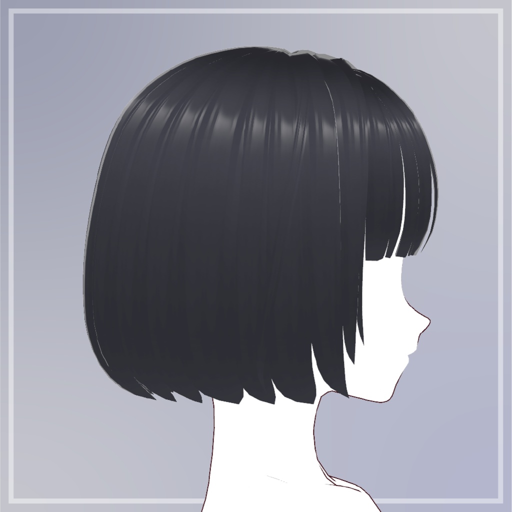 ぱっつん内巻きボブ【VRoid】