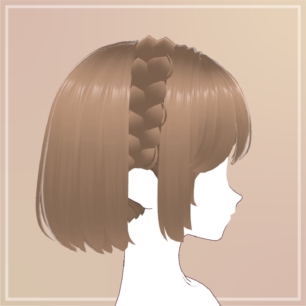 編み込みボブ【VRoid】