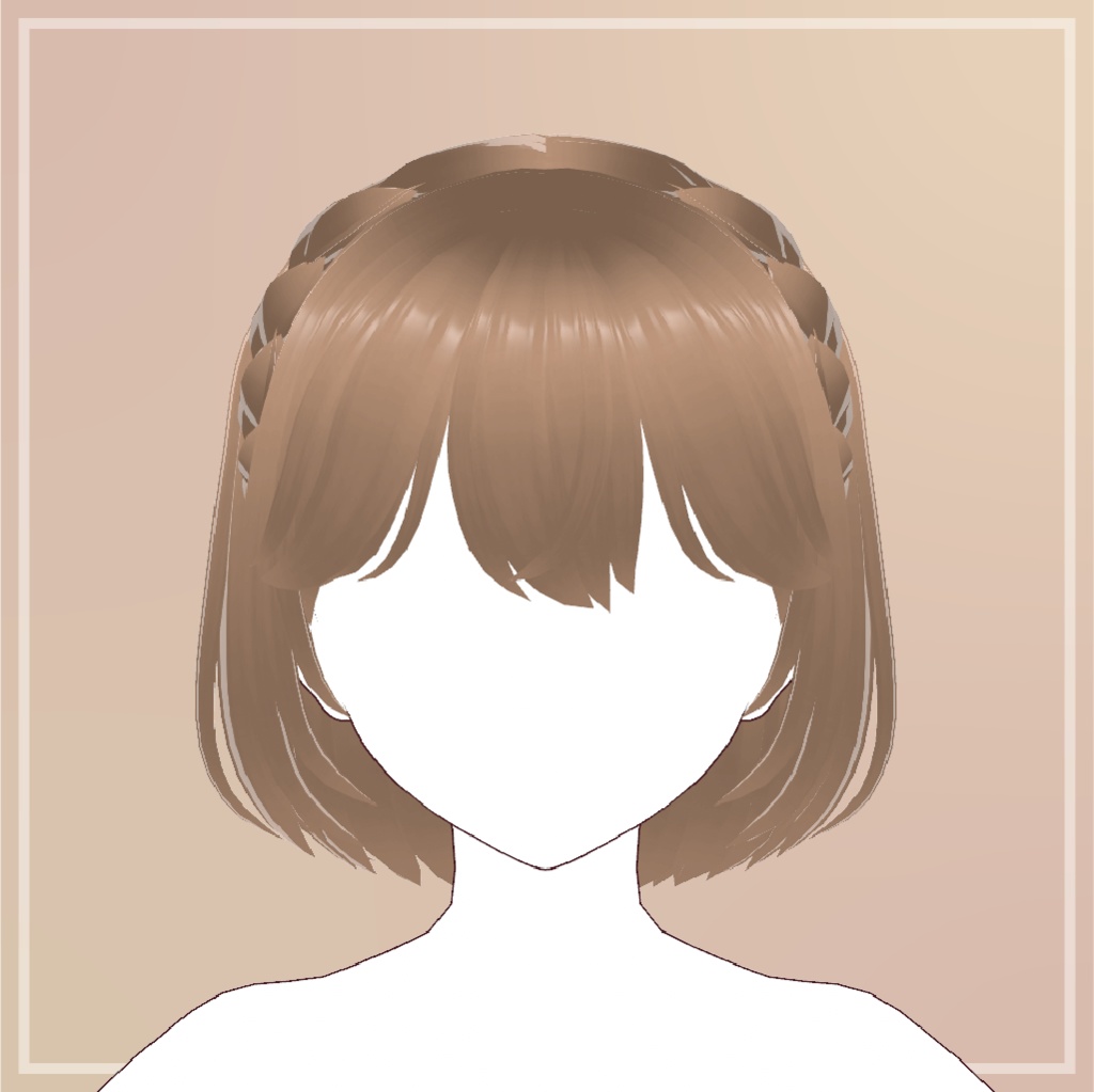編み込みボブ【VRoid】