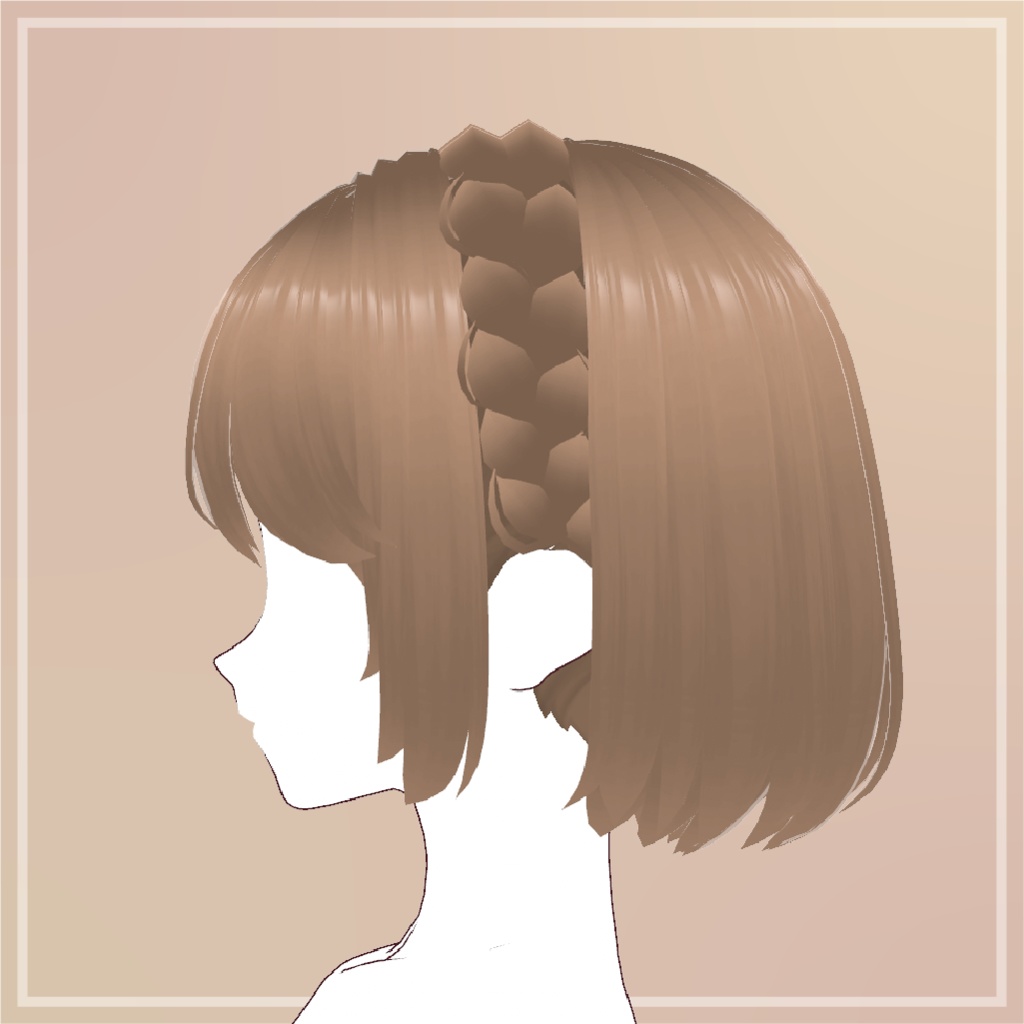 編み込みボブ【VRoid】