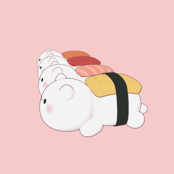 すしねこ【3Dモデル】