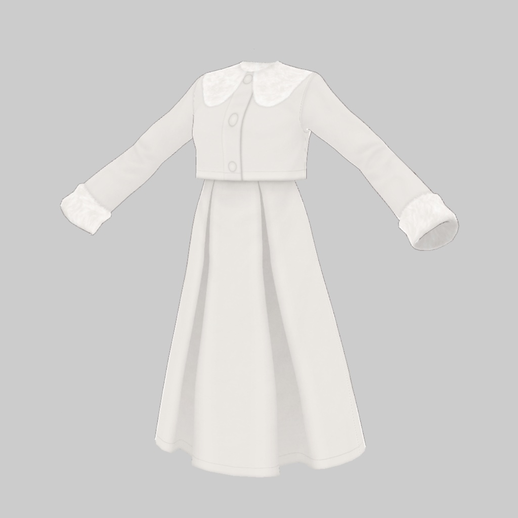 リボンのファーコート【VRoid】