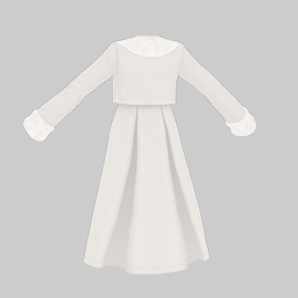 リボンのファーコート【VRoid】