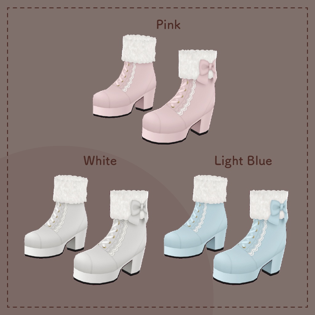 もこもこショートブーツ【VRoid】