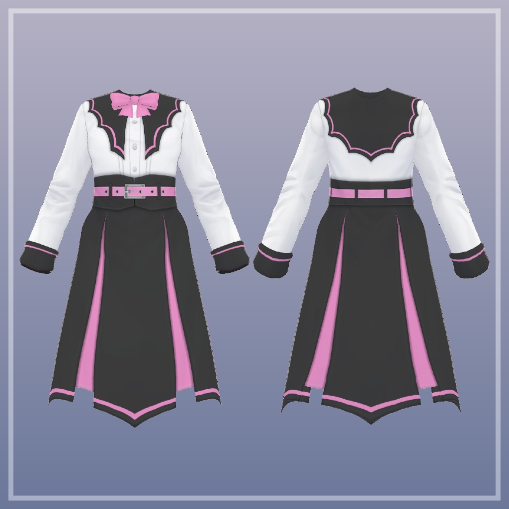 黒翼のコウモリドレス【VRoid】