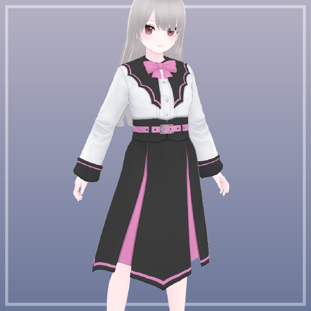 黒翼のコウモリドレス【VRoid】