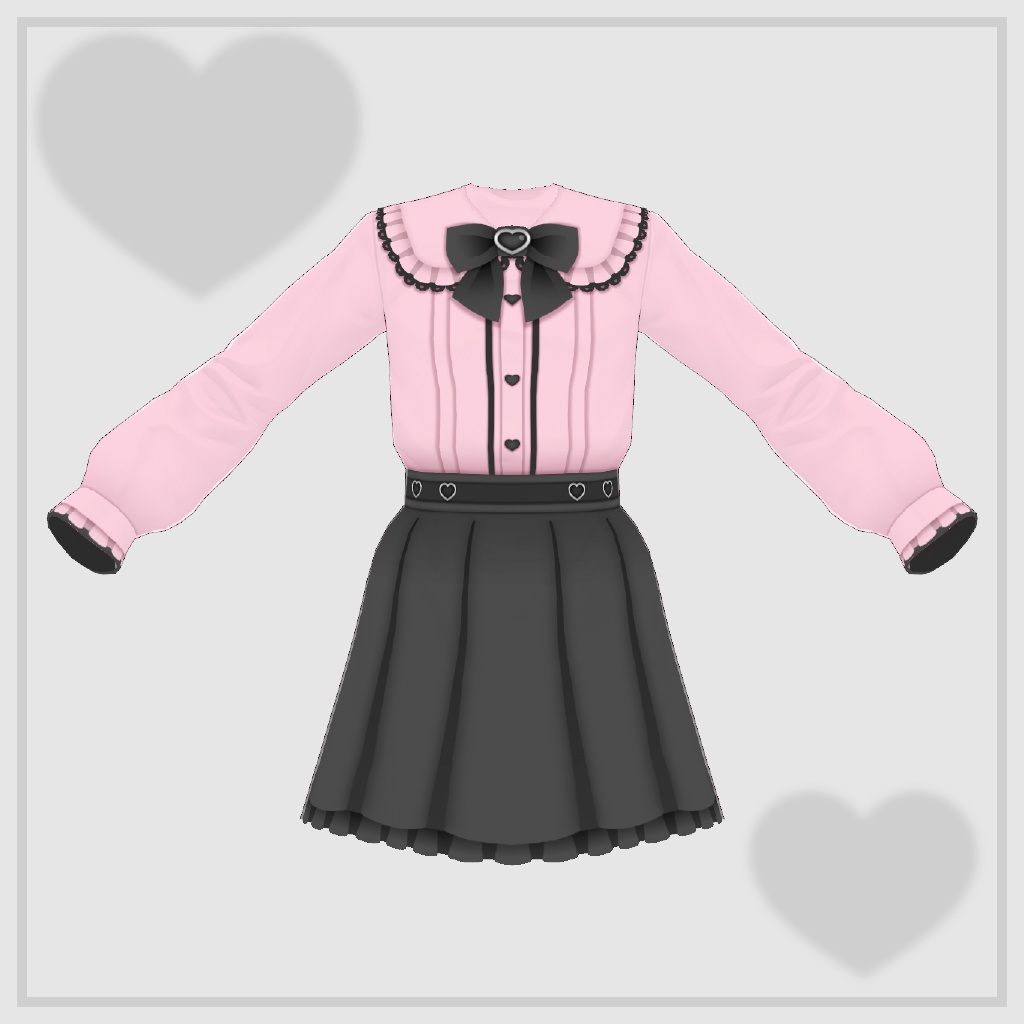 病みかわハートコーデ【VRoid】