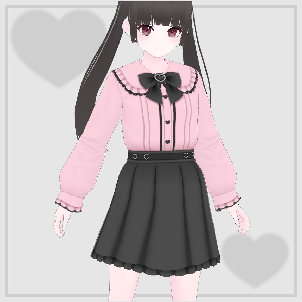 病みかわハートコーデ【VRoid】