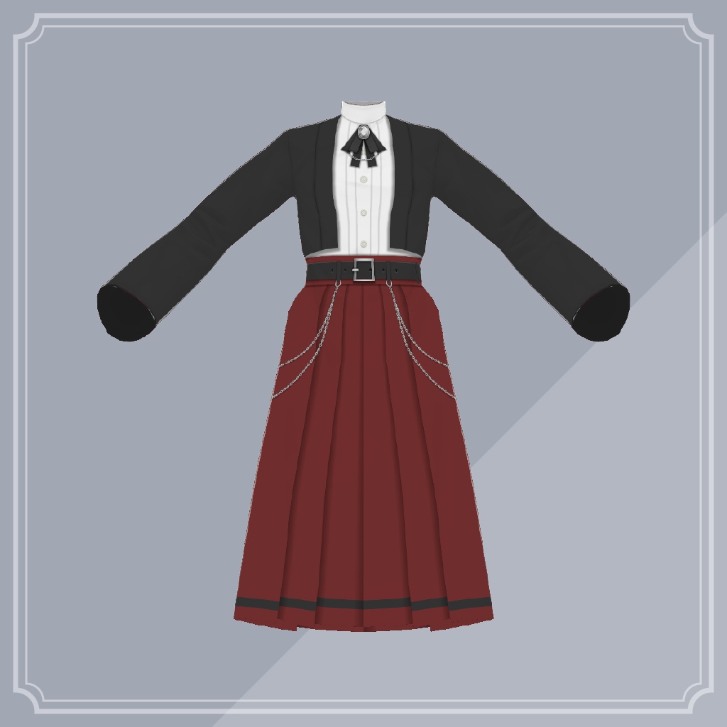 浪漫モードな袴【VRoid】