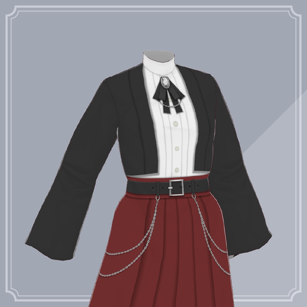 浪漫モードな袴【VRoid】