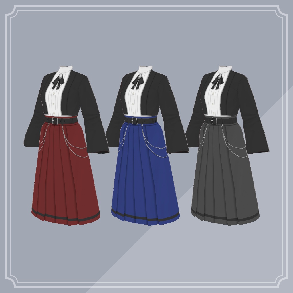 浪漫モードな袴【VRoid】