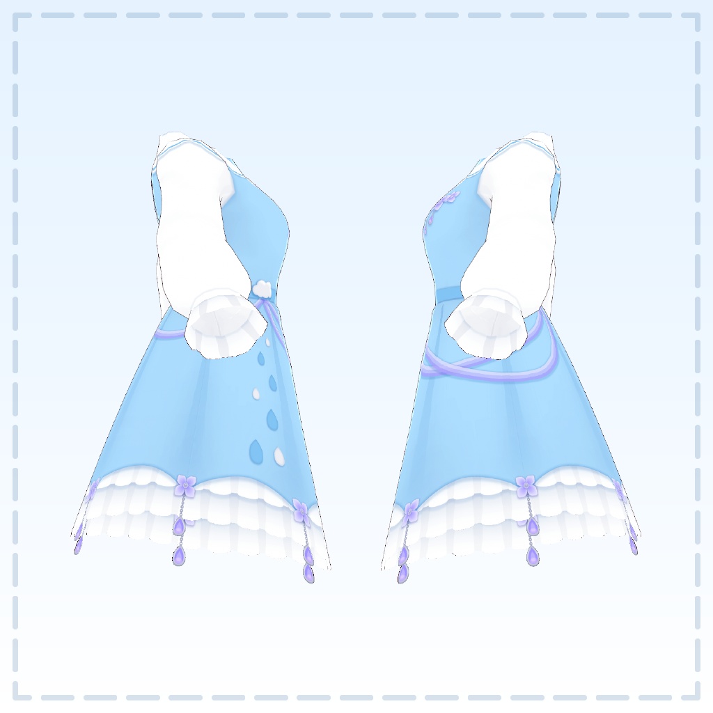 雨音に揺れるワンピース【VRoid】