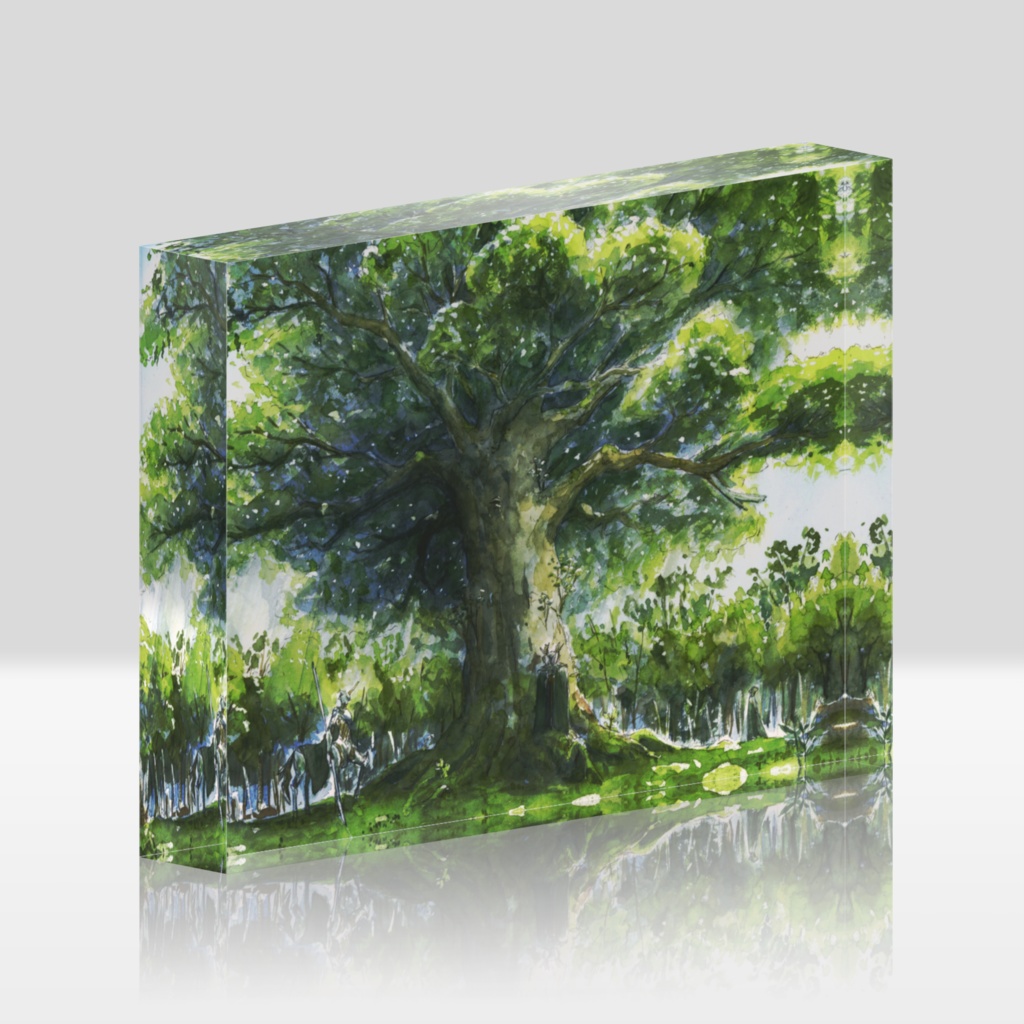 銀星樹アクリルブロック