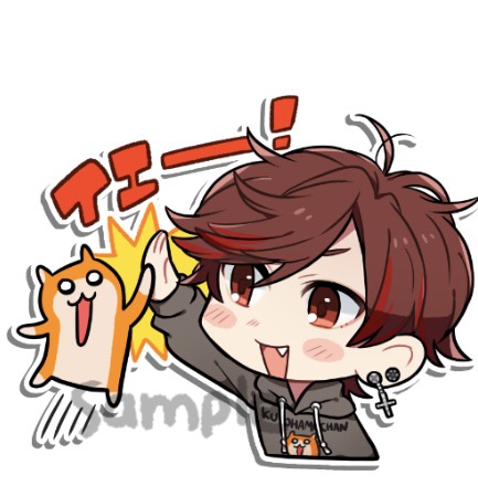 クソハムちゃん×あげいん アクリルキーホルダー(ハイタッチ)