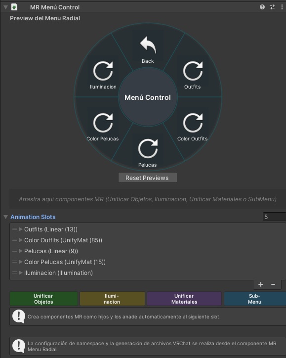 Menu Radial - VRChatアバター用メニュー自動生成システム