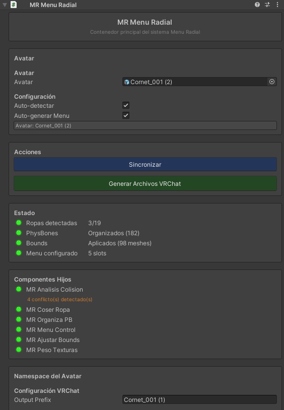Menu Radial - VRChatアバター用メニュー自動生成システム