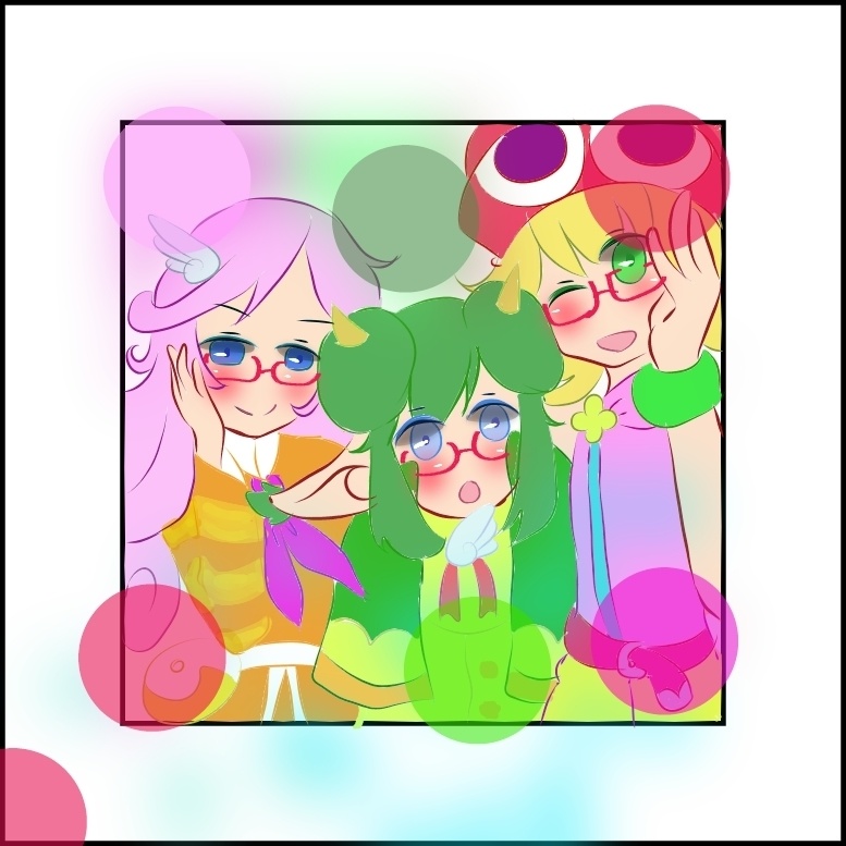 プリクラ風缶バッジ②