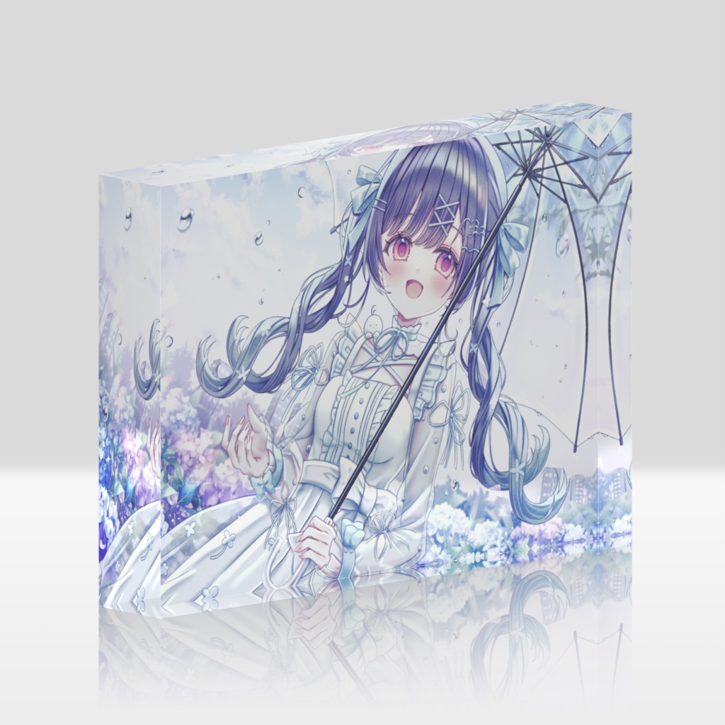 たここ雨の日アクリルブロック