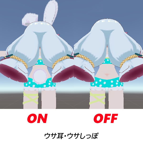 【ネコカモタブンソーネ対応】Usamimi Swimsuits