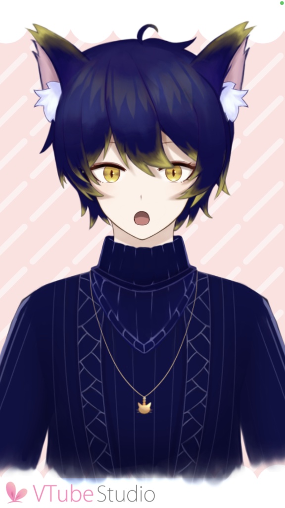 Live2dモデル 猫耳男子⚠︎上半身のみ